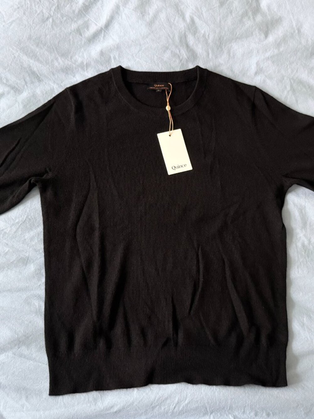 Quince Mongolian Cashmere Crewneck Sweater — Size M — Black — NWT